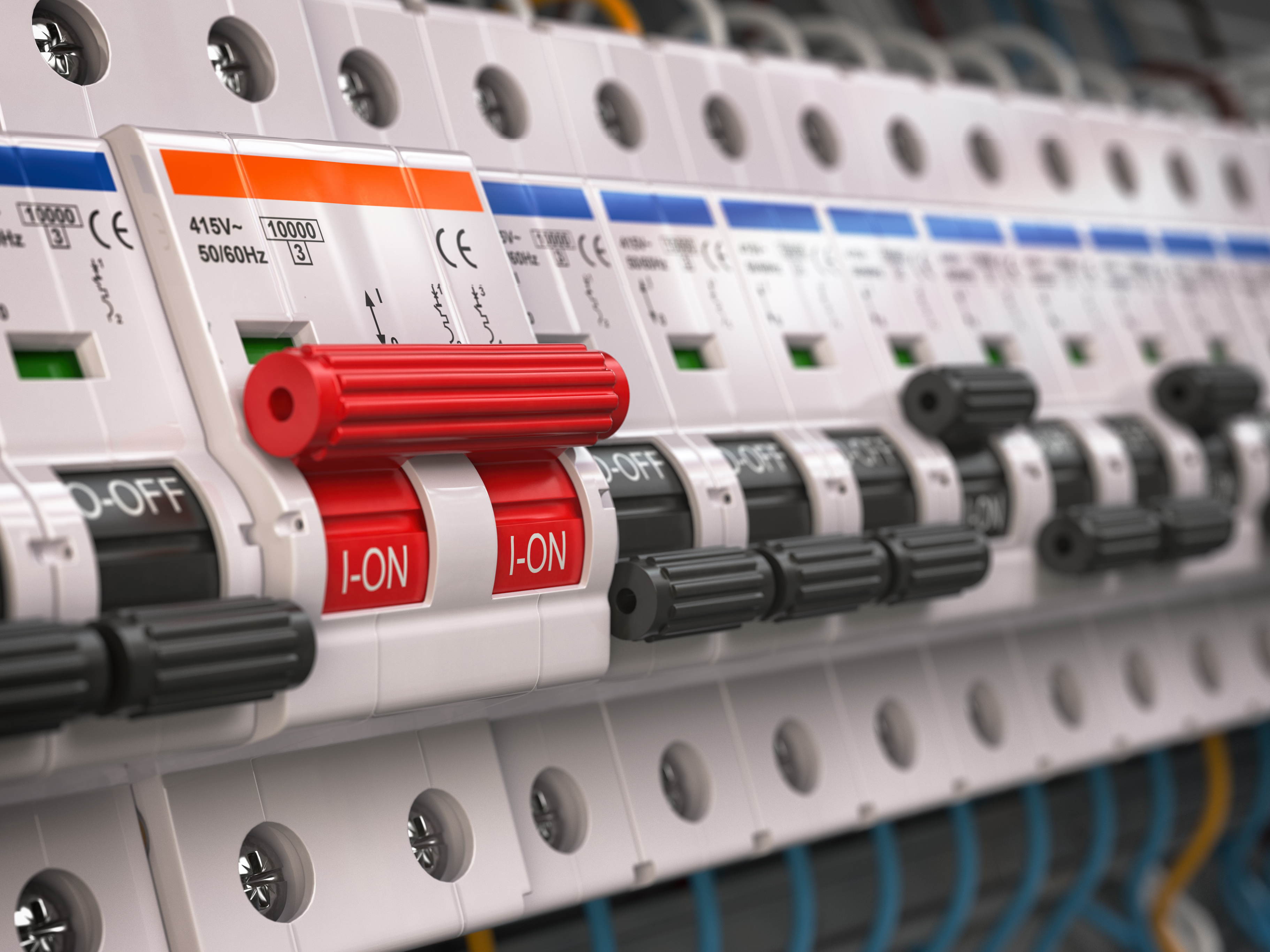 Professional safety switch installation in switchboard