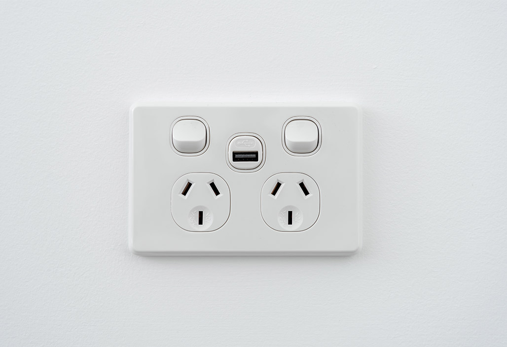 Modern electrical outlet with USB charging capability